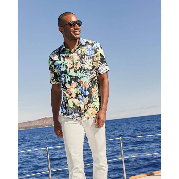 Tommy Bahama Tortola Hasta La Fuego Camp Shirt | Black - Caswell's Fine Menswear
