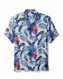 Tommy Bahama Orchid Botanic Short Sleeve Shirt | Royal Indigo - Caswell's Fine Menswear