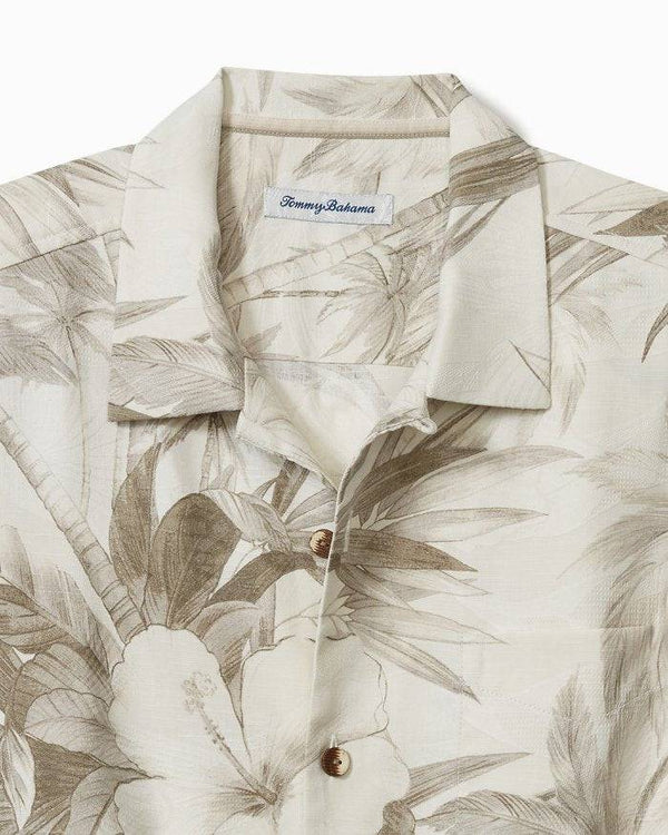 Tommy Bahama Flora Oasis IslandZone® Camp Shirt | Pure Khaki - Caswell's Fine Menswear
