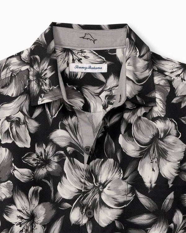 Tommy Bahama Hibiscus Hideaway Silk Camp Shirt | Black - Caswell's Fine Menswear