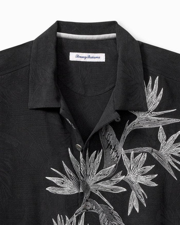 Tommy Bahama Across Paradise Silk Camp Shirt | Black - Caswell's Fine Menswear