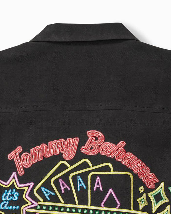 Tommy Bahama Vegas State of Mind Silk Camp Shirt | Black - Caswell's Fine Menswear