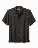 Tommy Bahama Coconut Point Prismatic Check IslandZone® Camp Shirt | Black - Caswell's Fine Menswear
