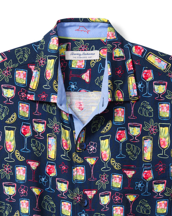 Tommy Bahama Electric Cocktail Shirt | Horizon Blue - Caswell's Fine Menswear