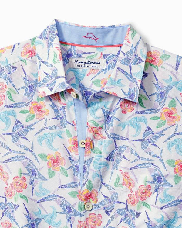 Tommy Bahama Coconut Point Marlin Mania IslandZone® Camp Shirt | White - Caswell's Fine Menswear