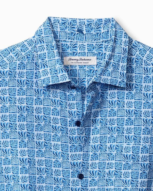 Tommy Bahama Bahama Coast Cozumel Tiles IslandZone® Shirt | Dew Drop - Caswell's Fine Menswear