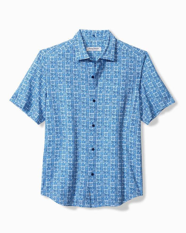 Tommy Bahama Bahama Coast Cozumel Tiles IslandZone® Shirt | Dew Drop - Caswell's Fine Menswear