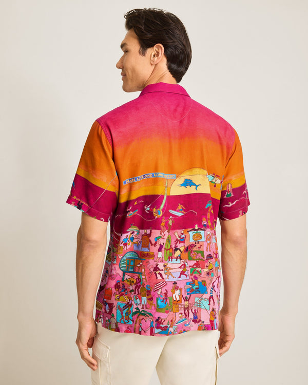 Tommy Bahama Scenic to Believe It Silk Camp Shirt | Beach Blossom