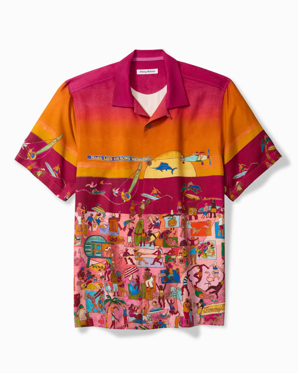 Tommy Bahama Scenic to Believe It Silk Camp Shirt | Beach Blossom