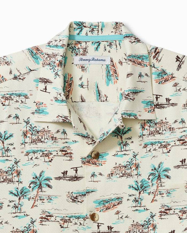 Tommy Bahama Casablanco Silk Camp Shirt | Coconut Cream - Caswell's Fine Menswear