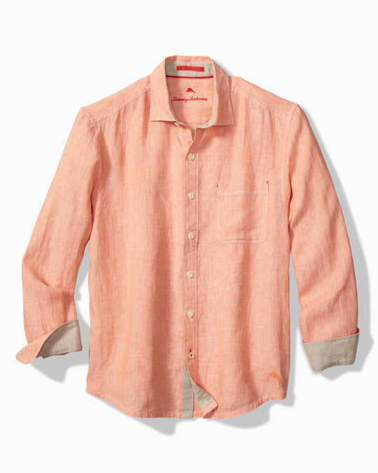 Tommy Bahama Paradise Breezer Linen Long-Sleeve Shirt | Peach Parrot