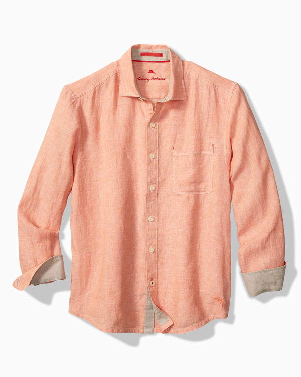 Tommy Bahama Paradise Breezer Linen Long-Sleeve Shirt | Peach Parrot