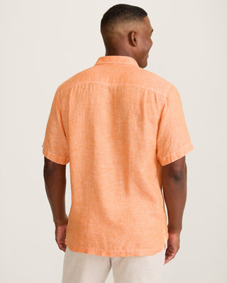 Tommy Bahama Paradise Breezer Linen Short-Sleeve Shirt | Bright Apricot