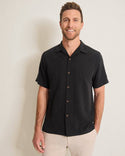 Tommy Bahama Maui Border Silk Camp Shirt | Black - Caswell's Fine Menswear