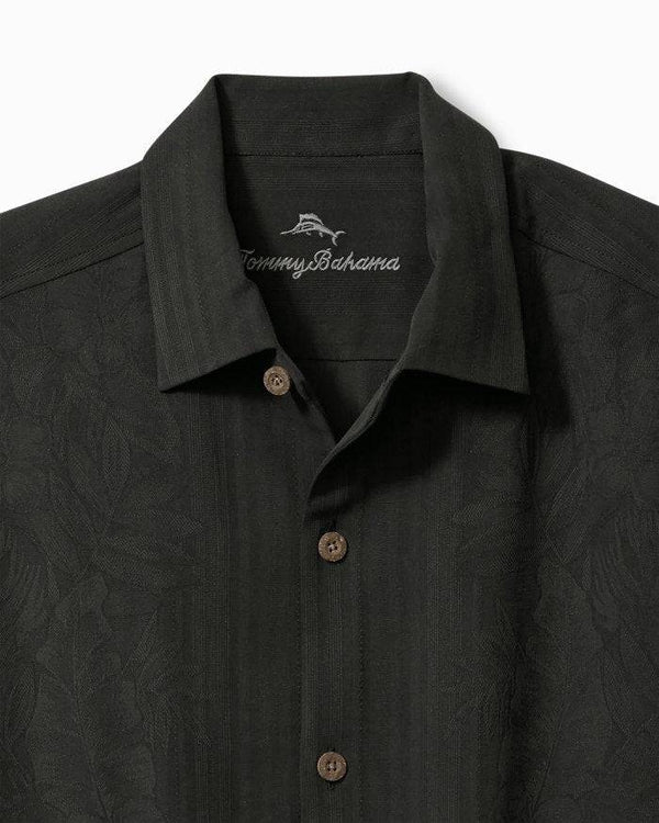 Tommy Bahama Maui Border Silk Camp Shirt | Black - Caswell's Fine Menswear