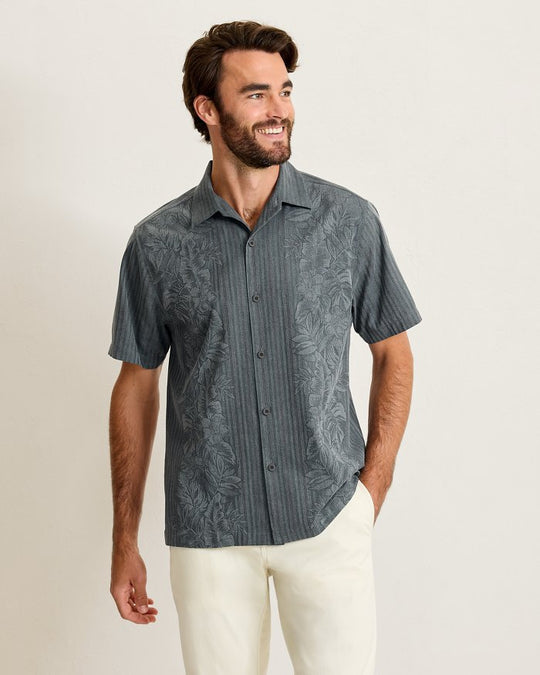 Tommy Bahama Maui Border Silk Camp Shirt | Turbulence