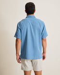 Tommy Bahama Maui Border Silk Camp Shirt | Buccaneer Blue - Caswell's Fine Menswear
