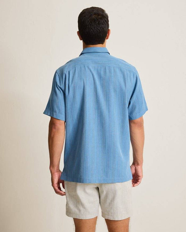 Tommy Bahama Maui Border Silk Camp Shirt | Buccaneer Blue - Caswell's Fine Menswear