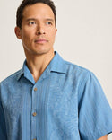 Tommy Bahama Maui Border Silk Camp Shirt | Buccaneer Blue - Caswell's Fine Menswear