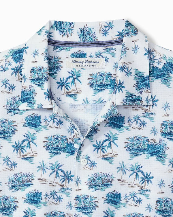 Tommy Bahama Bahama Coast Palm Scape IslandZone® Polo | Azul Mar