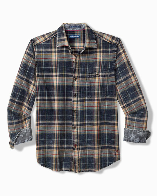 Tommy Bahama Baranco Plaid Shirt | Vintage Indigo