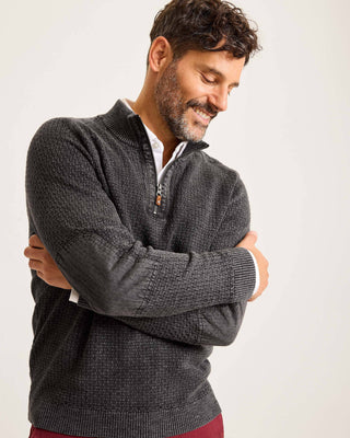 Tommy Bahama Sunbreak Half Zip | Black - Caswell's Fine Menswear