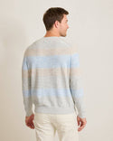 Tommy Bahama Sorrento Sunset Linen-Blend Crew Sweater | Grey Heather - Caswell's Fine Menswear