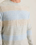 Tommy Bahama Sorrento Sunset Linen-Blend Crew Sweater | Grey Heather - Caswell's Fine Menswear