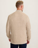 Tommy Bahama Cross Cable Button-Neck Sweater | Hazelnut Cream