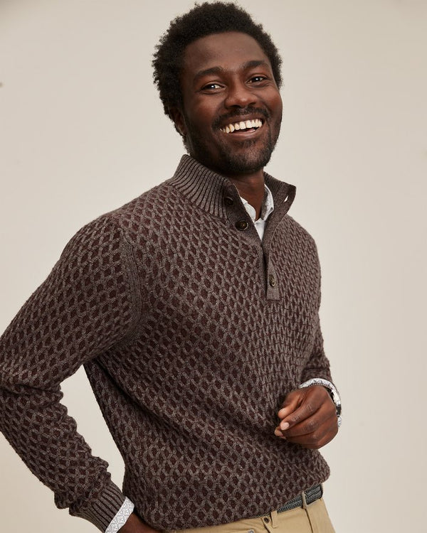 Tommy Bahama Cross Cable Button-Neck Sweater | Cordial