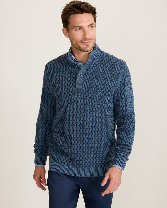 Tommy Bahama Cross Cable Button-Neck Sweater | Coastline