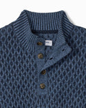 Tommy Bahama Cross Cable Button-Neck Sweater | Coastline