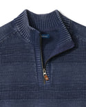 Tommy Bahama Saltwater Tides - Pull texturé demi-zip - Carbon Navy