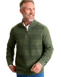 Tommy Bahama Saltwater Tides - Pull demi-zip texturé | Winchester Green