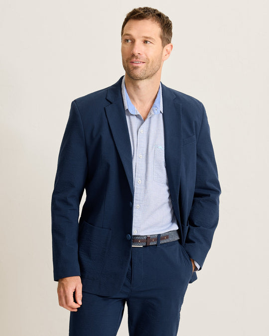 Tommy Bahama Nova Wave Stretch-Seersucker Blazer | Maritime