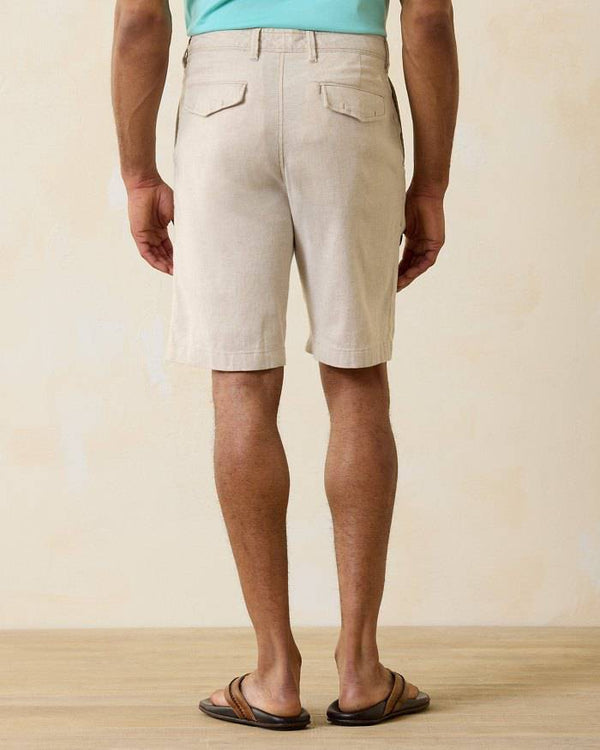 Tommy Bahama Beach Coast Linen-Blend Flat-Front 10-Inch Shorts | Stone Khaki - Caswell's Fine Menswear