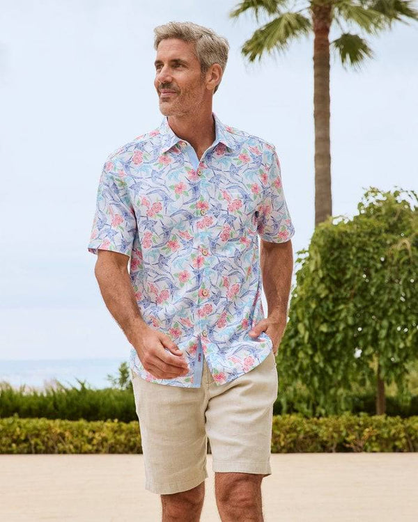 Tommy Bahama Beach Coast Linen-Blend Flat-Front 10-Inch Shorts | Stone Khaki - Caswell's Fine Menswear
