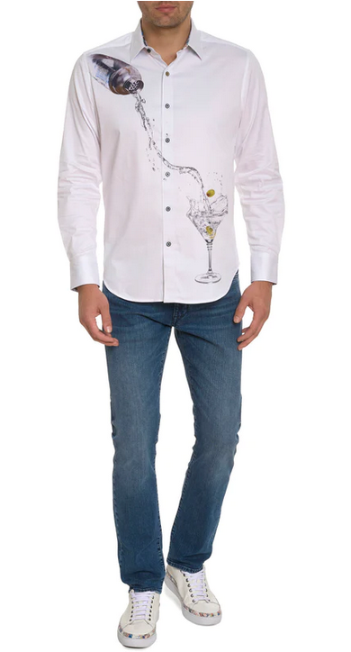Moxy Long Sleeve Shirt, White - Caswell's Fine Menswear