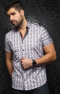 Short Sleeve Shirt | GAMBIER, Pink - Caswell's Fine Menswear