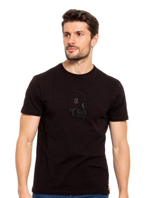 Low Profile Embroidered 8X Street T-Shirt, Black - Caswell's Fine Menswear