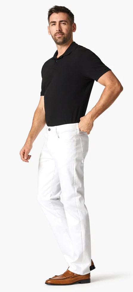 Courage Straight Leg Pants In Double White Comfort - Caswell's Fine Menswear