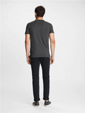 Burnout Henley, Charcoal Heather - Caswell's Fine Menswear