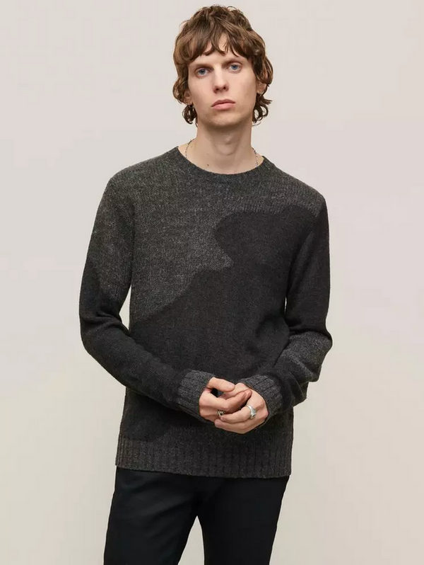 Rector Crew Neck Sweater, Charcoal Heather - Caswell's Fine Menswear