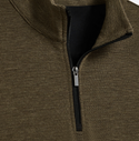 Bugatchi 1/4 Zip Sweater, Khaki - Caswell's Fine Menswear
