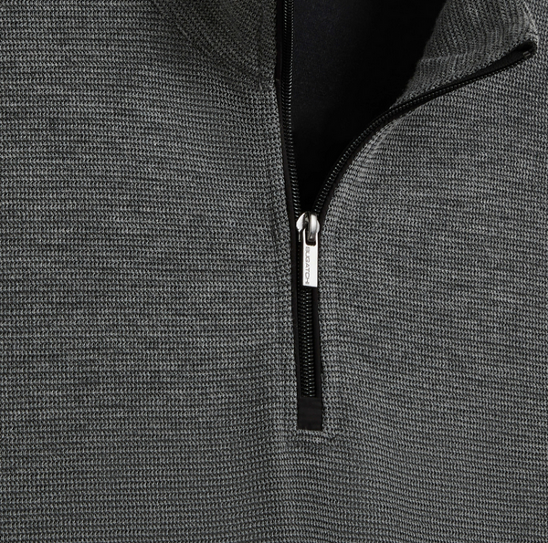 Bugatchi 1/4 Zip Sweater, Anthracite - Caswell's Fine Menswear