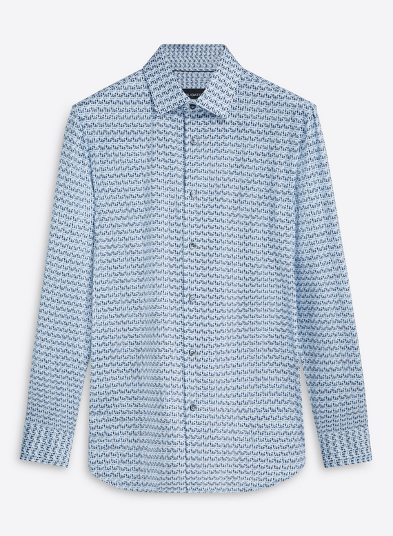 Bugatchi Ooohcotton Shirt James, Air Blue - Caswell's Fine Menswear