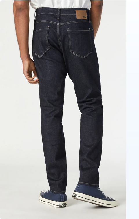 Mavi Steve Athletic Fit Jeans Mid Rise, Rinse Pro Darktech - Caswell's Fine Menswear