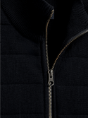 Bugatchi Full Zip Mock Sweater, Caviar - Caswell's Fine Menswear