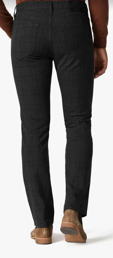 34 Heritage Courage Straight Leg Pants in Coal Elite Check - Caswell's Fine Menswear