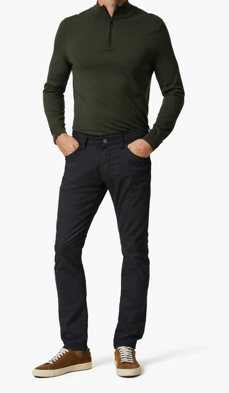 34 Heritage Cool Tapered Leg Pants In Black Coolmax - Caswell's Fine Menswear